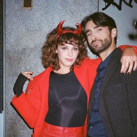 Aitor Luna with his cast Silma Lopez from the television series Valeria.